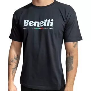 Remera Moto Cr Benelli Negra-allmotors-