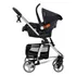 Cochecito Carestino London Negro + Huevito + Accesorios Color del chasis Plateado