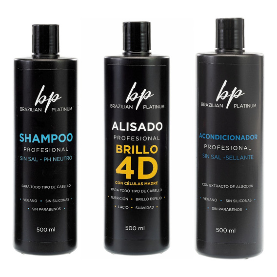 Progresivo + Acondicionador + Shampoo Brazilian Platinum