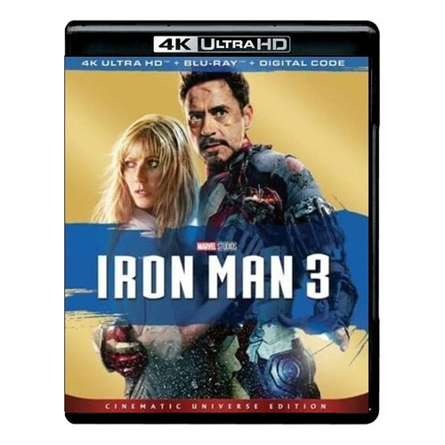 Iron Man 3 Tres Marvel Fase 2 Pelicula 4k Ultra Hd + Blu-ray