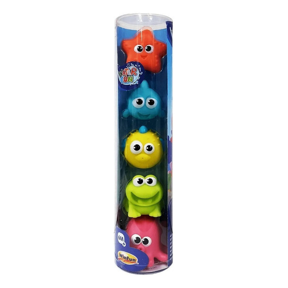 Juego Para El Baño 5 Animalitos Divertidos Water Fun Winfun Color Multicolor