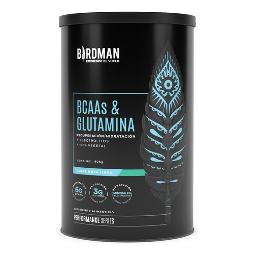 Birdman Bcaa + Glutamina En Polvo 405gr | 30 Porciones | Sabor Mora - Limón