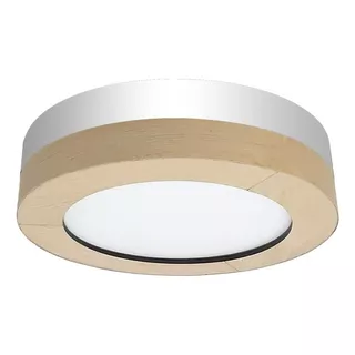 Lampara Techo Colgante Cilindro Dual 18x6 12w Tubo Madera