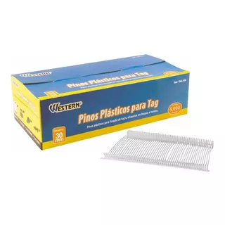 Pinos Plástico Pin Fix Para Etiquetador Tag 30mm - 10000pins Cor Branco