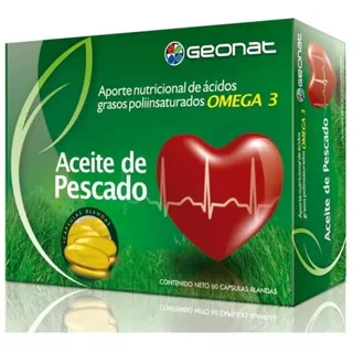 Geonat Aceite De Pescado Omega 3 Colesterol X 60 Cápsulas Sabor No