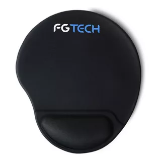 Mouse Pad Con Apoya Muñeca De Gel Fg Tech Antideslizante Negro