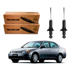  Par Amortecedor Traseiro Civic 1.7 2001 A 2003