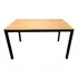 Mesa De Comedor Madera Y Hierro 120x80 Calidad Premium Tapa Marrón Claro Patas Negro