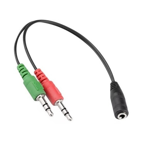 Splitter Audio 3.5mm 2 Plug M A Plug H Micrófono Audífono