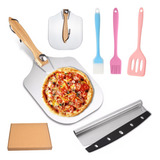 Kit De Pala Para Pizza Aluminio 63 Cm Y Espátula