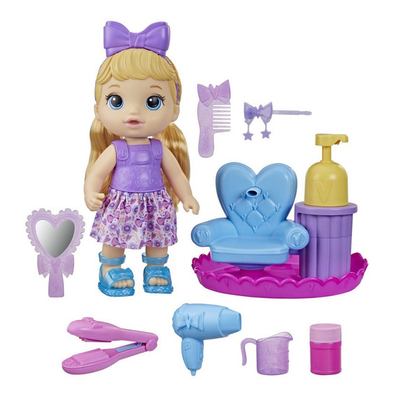 Muñeca Baby Alive Sudsy Styling Cabello Rubio