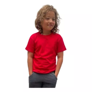 Camiseta Niño Cuello Redondo T-shirt Color Manga Corta