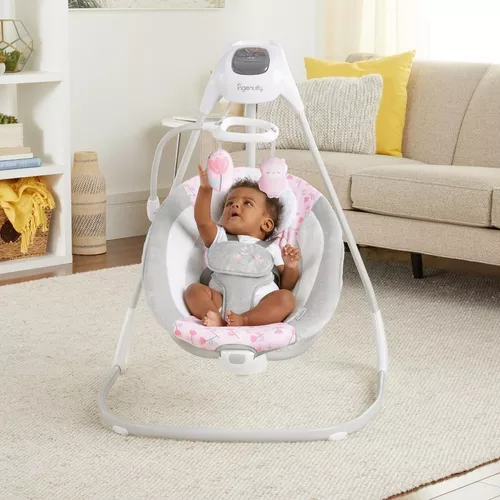 Baby Bouncer para bebés, silla mecedora eléctrica Bluetooth de 5  velocidades para recién nacidos, mecedora portátil para bebés con control  remoto
