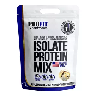 Suplemento Em Pó Profit Laboratórios  Isolate Protein Mix Proteínas Isolate Protein Mix Sabor  Baunilha Em Doypack De 1.8kg