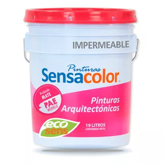 Pintura Vinílica Impermeable Sensacolor Pae 19l Color Blanco