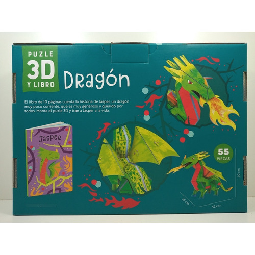 Dragón 3d - Libro + Puzle 3d Maqueta - Sassi