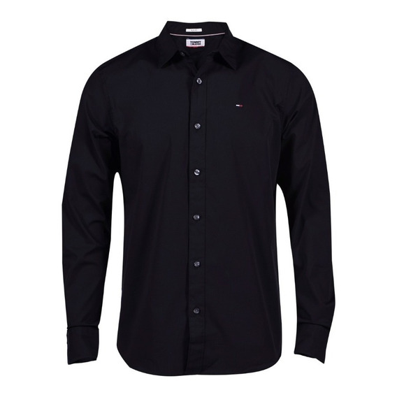 Camisa Slim Fit Tommy Hilfiger Negro Dm0dm04405-078s Hombre