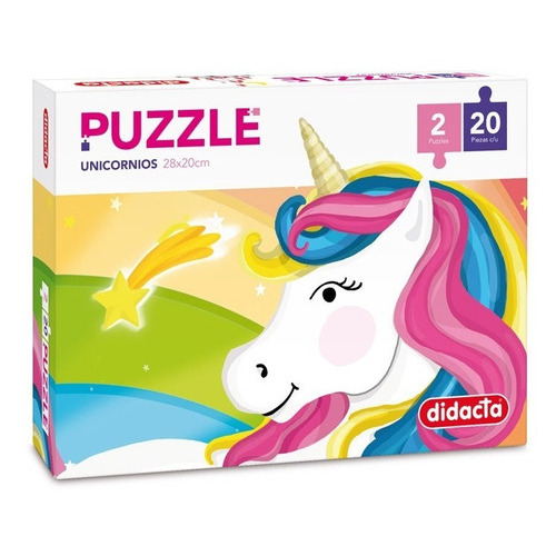 Juego Caja Puzzle Unicornio X 2