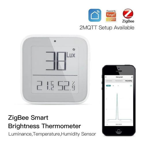 Sensor De Luz Temperatura Y Humedad Tuya Smart