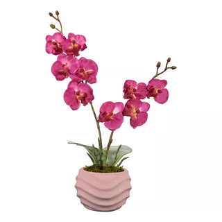 Arreglo Floral De Orquídeas Artificiales Rosa 43 Cm