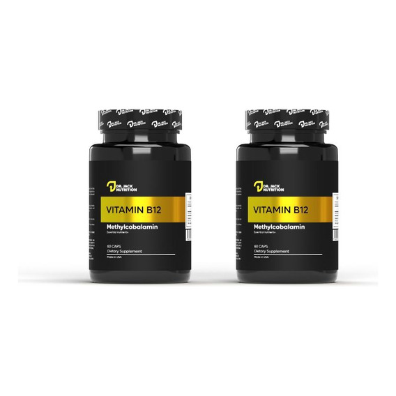 Pack X2 Vitamina B12 5000mcg - 60 Caps | Dr Jack Nutrition