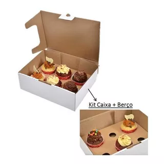 Embalagem Papelão Transporte De Bolo/cupcake 20 Unidades