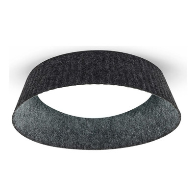 Plafon Baron Gr 7032 15w Calido Fieltro/aluminio Negro Ø35cm Negro