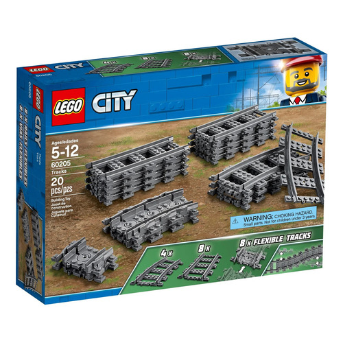 Lego 60205 City Vías de tren, Tracks