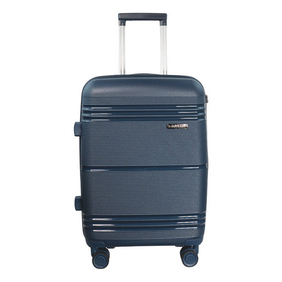 Valijas Carry On De Cabina Maletera Cabinera Con Candado Color Azul Charcoal 241 Liso