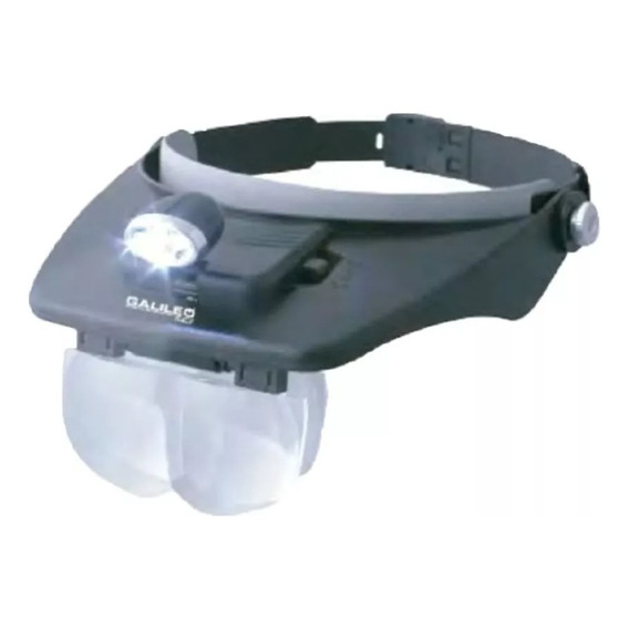 Lupa Binocular Manos Libres Con Triple Luz Led Galileo