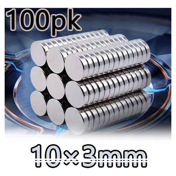 100 Imanes 10mm X 3mm N35