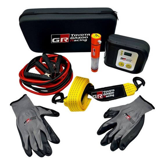 Kit Toyota Gr Compresor- Linterna- Linga - Guantes - Cables