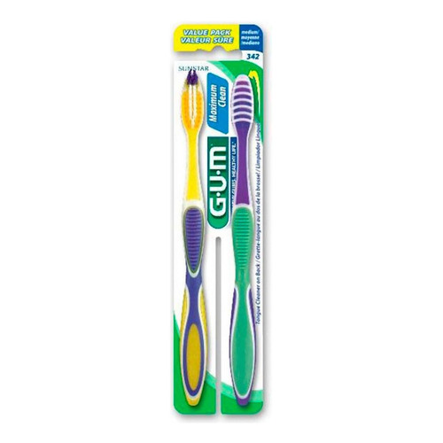 Cepillo De Dientes Gum Maximum Clean 2 Piezas