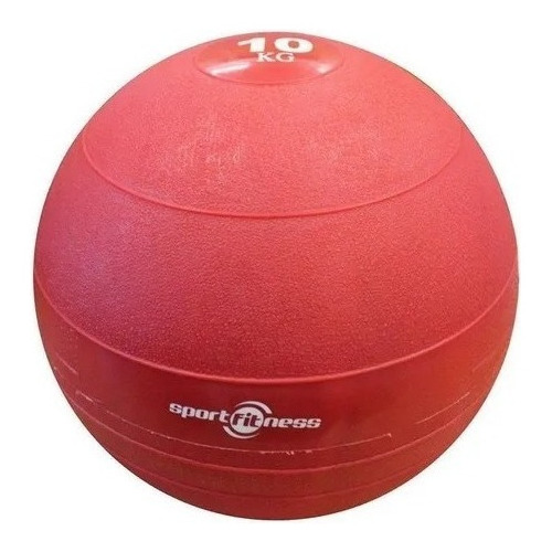 Balón Medicinal Peso 10kg Caucho Gymball Ejercicio Sportfit Color Rojo