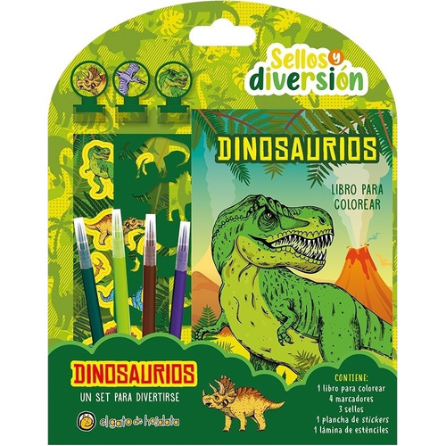 Dinosaurios. Sellos Y Diversion: No Aplica, De Vários Autores. Editorial El Gato De Hojalata, Tapa Blanda En Español