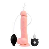 Vibrador Realista Control Remoto Rociador Flexible Color Nude