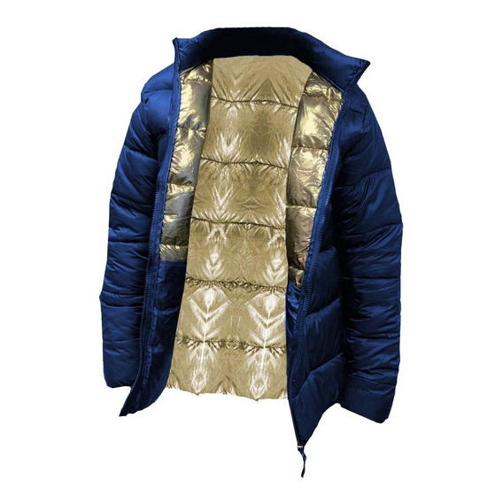 Campera Inflada Unisex Azul Forro Aluminizado omni heat