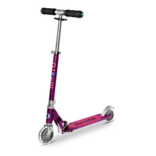 Patín Del Diablo Scooter Sprite Led Micro Aluminio Niños Color Purple Stripe