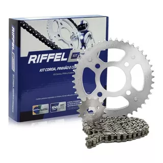 Kit Relação Riffel Start Cg 150 Fan 150 Titan 160 Aço 1045