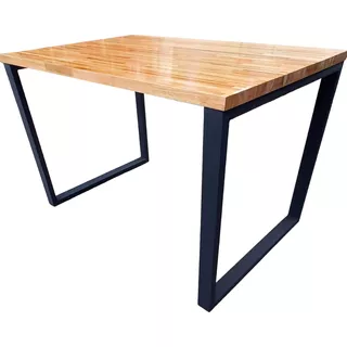 Mesa De Comedor Hierro Y Madera Finger 120x60 Joint Abaldi