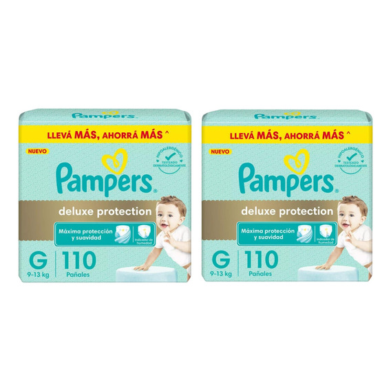 2 Pack Pampers Deluxe Protection Packahorro Todos Los Talles