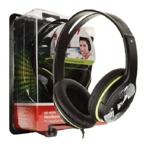 Audifono Gamer Over-ear Genius Hs-400a Color Negro