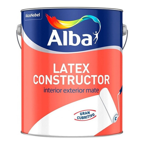 Alba Constructor latex interior exterior mate 4L color blanco