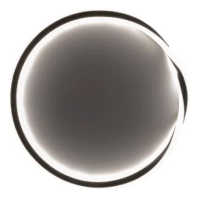 Plafon Led Tundra L Negro Redondo 50cm Diseño Moderno Cie