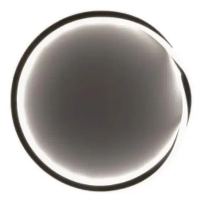 Plafon Led Tundra L Negro Redondo 50cm Diseño Moderno Cie Negro
