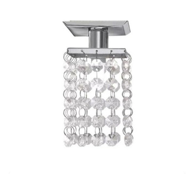 Aplique Embutir Techo Pyton Cristal 1 Luz G9 Living Antiguo Cromo