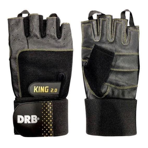 Guantes Gym Cuero Entrenamiento Pesas Fitness Drb King 2.0