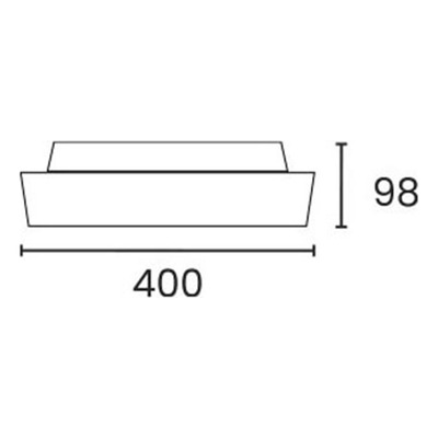 Plafon Led Oslo S Blanco 60w  Diseño Moderno 40cm Dab
