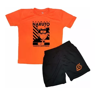 Conjunto Dryfit Niños/as Naruto  Remera + Short 