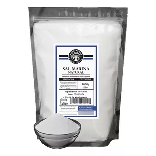 Sal Marina Grano Fino X1000g Sin Refinar - g a $8